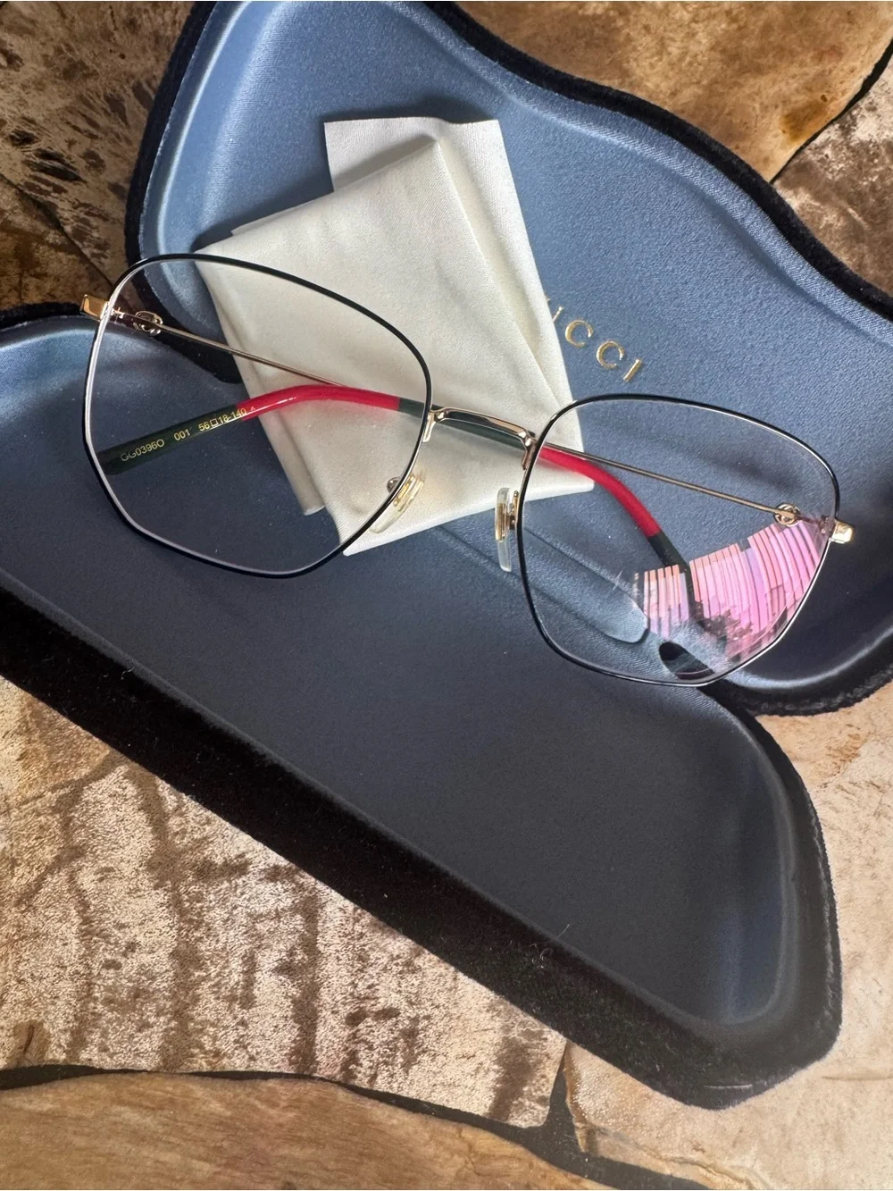 Gucci Wireframe Glasses web Accents